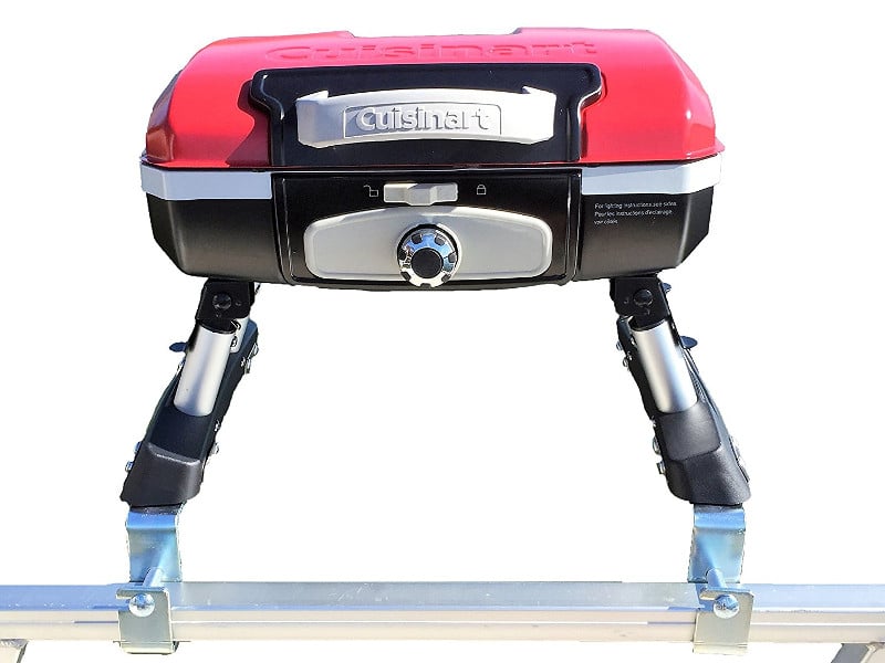 Cuisinart Grill Modified for Pontoon Boat with Arnall's Grill Bracket Set