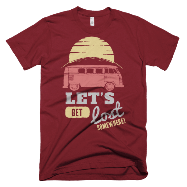 mockup-bd6ea5e0.png Let's Get Lost Somewhere T-Shirt Red