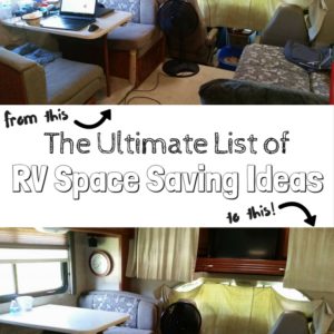The ultimate list of RV space saving ideas! Almost 100 ideas, with pictures and links!