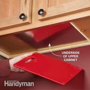 Save precious counter space with a magnetized cutting board