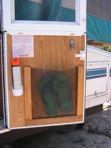 Add extra storage space to your RV door with a net