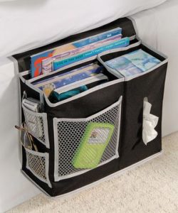 Create more storage space in your RV bedroom with a bedside caddy!