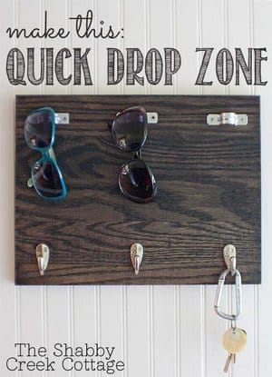 Store sunglasses and keys with this DIY "Quick Drop Zone"