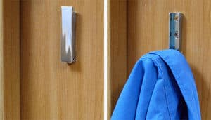 Use a door catch as a hideaway hook