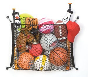 RV space saver: store sports balls with a net!