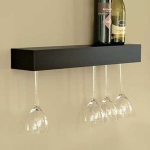 Camper space saver: floating wine rack