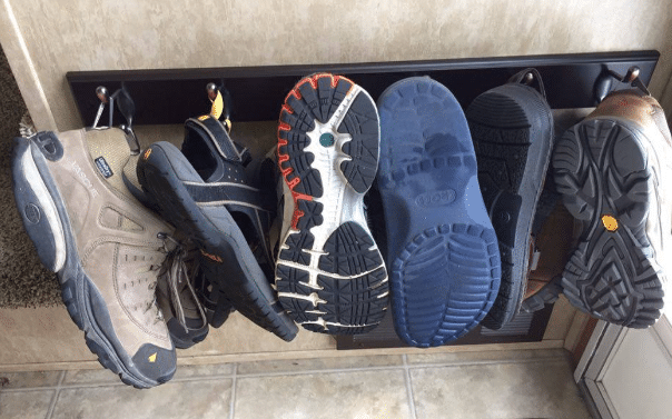 DIY shoe rack