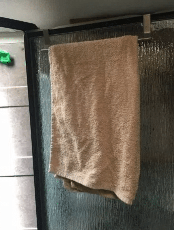 DIY towel rack