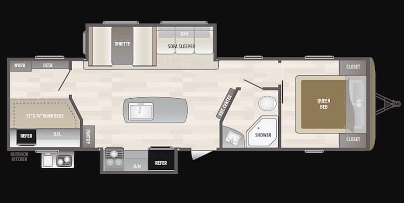 2018 Keystone Hideout floor plan 2018 Keystone Hideout floor plan