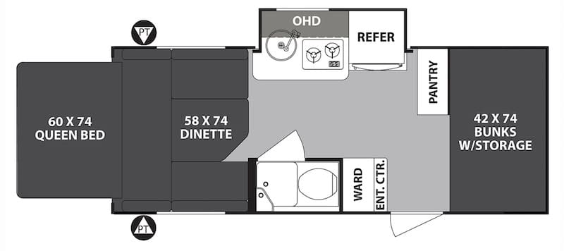 Forest River R-Pod Expandable Floor Plan