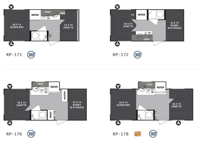 Forest River R-Pod Ultralite Floor Plans