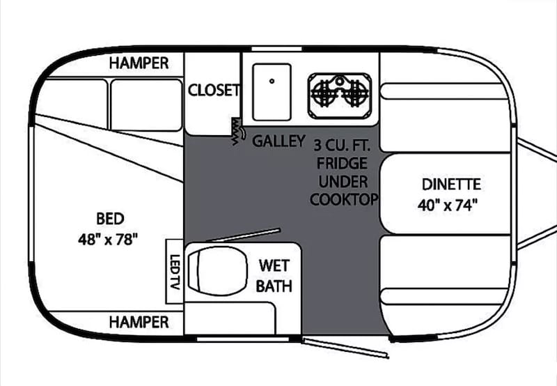 2014 Airstream Sport Floor Plan