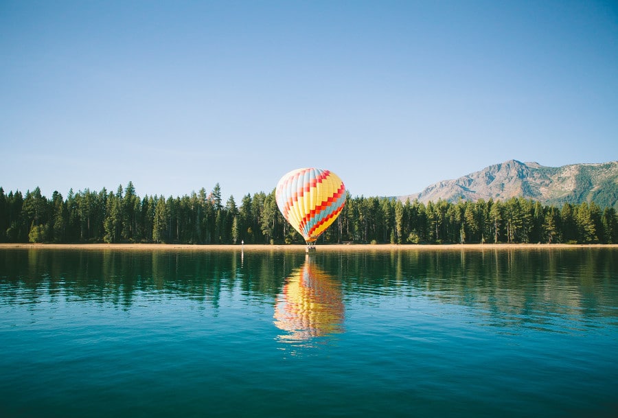 hot air balloon lake tahoe