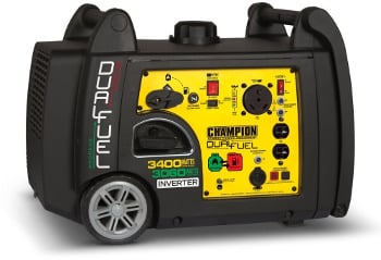 Champion 3400-Watt Dual Fuel RV Ready Portable Inverter Generator With Electric Start