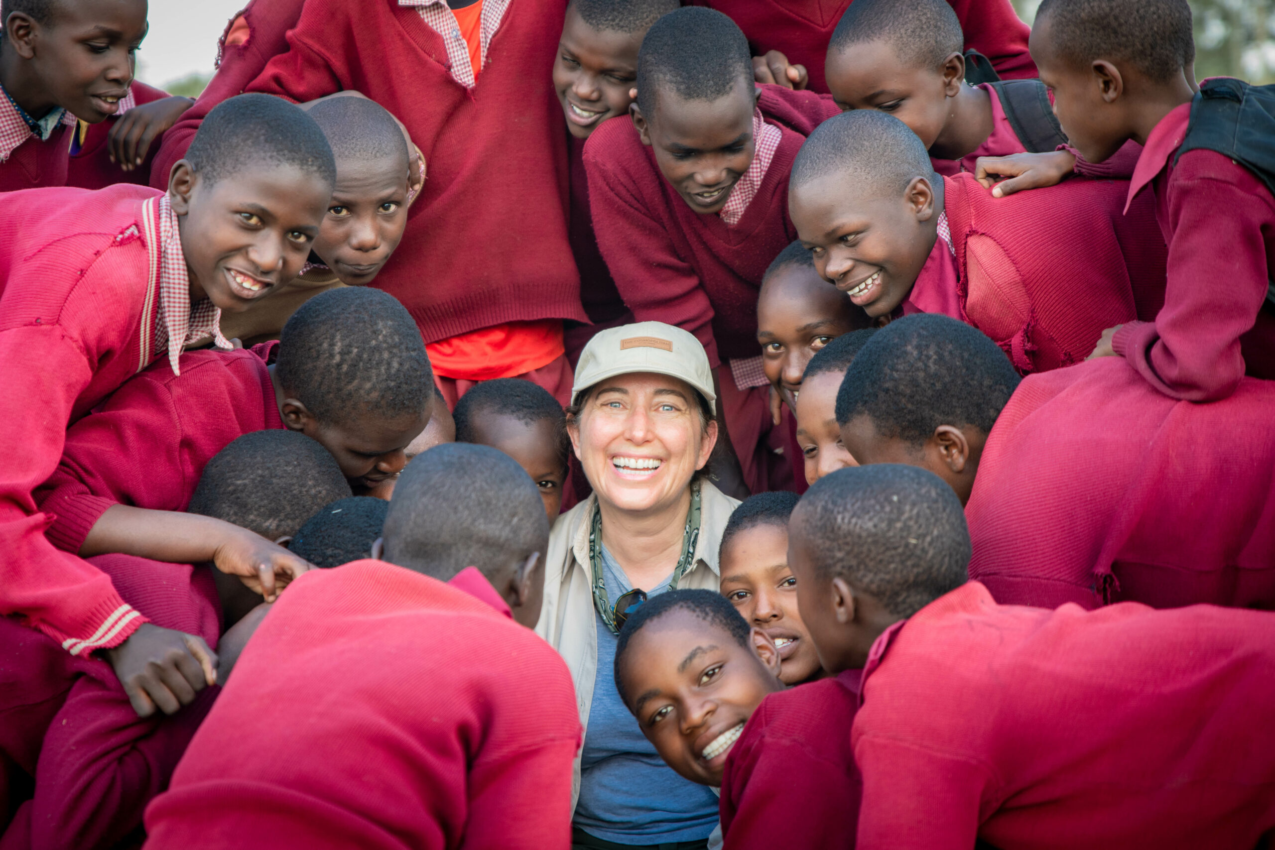 Lisa Niver at school in Kenya photo by Matt Payne