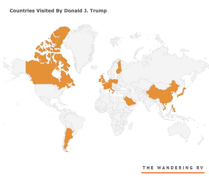 most presidential trips