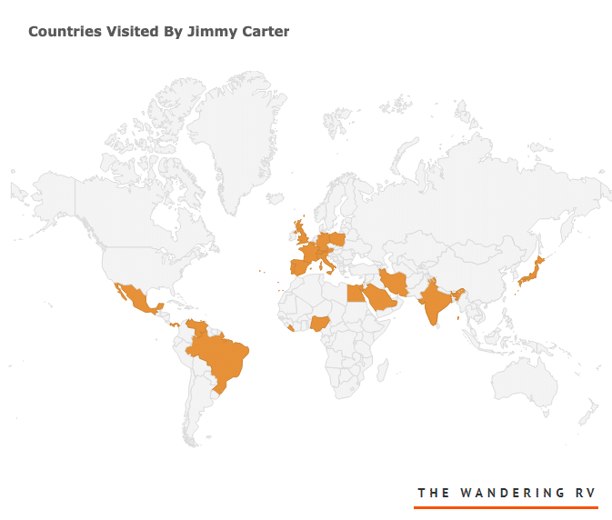 most presidential trips