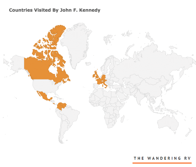 most presidential trips