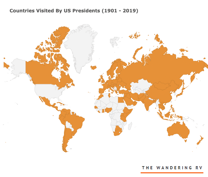 presidential visits map