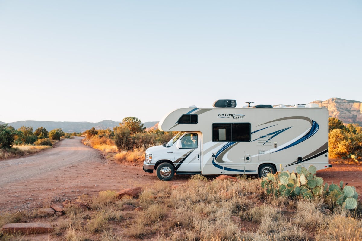 RV in desert RV in desert