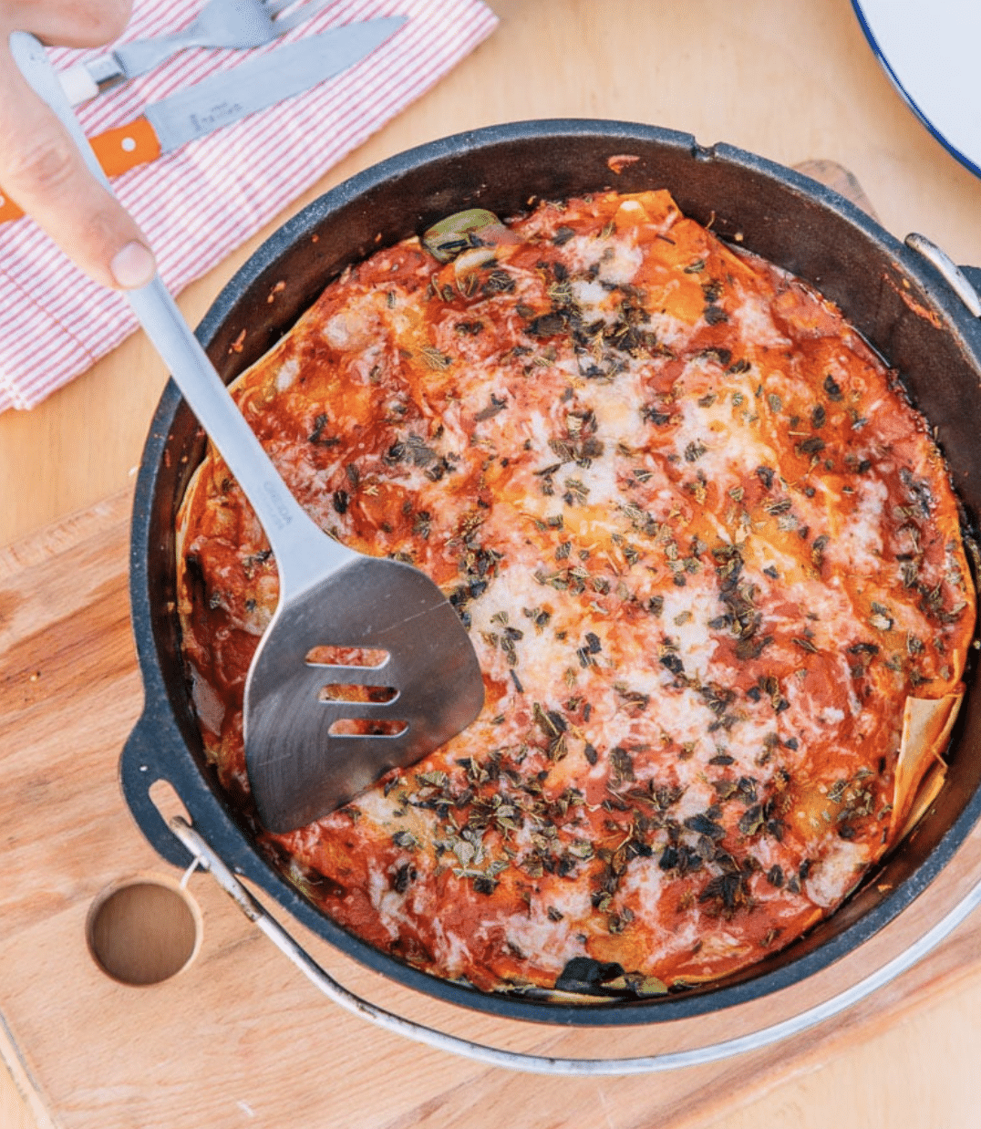 Dutch Oven Lasagna