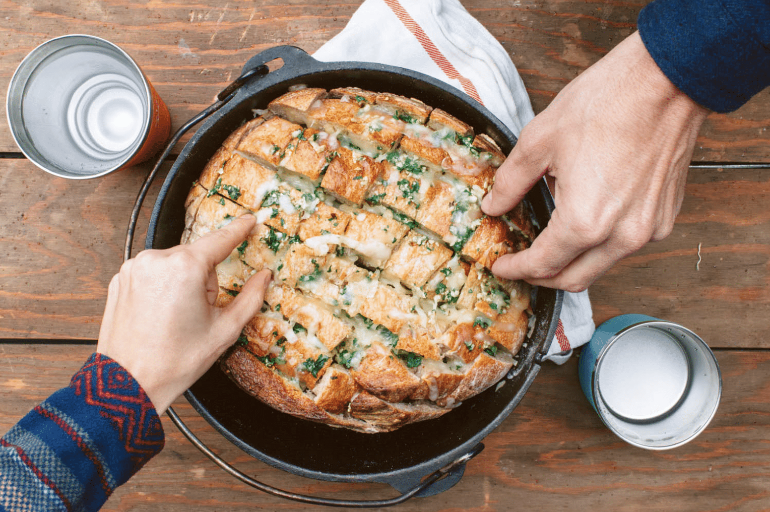 Fresh Off the Grid Pull Apart Garlic Bread