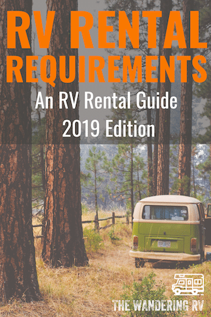 Age Requirements for Renting An RV