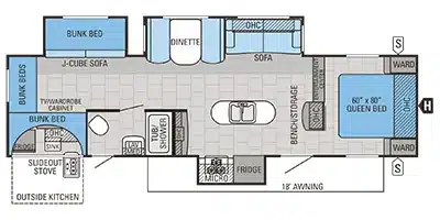 Jayco Flight 32 IBTS Floorplan