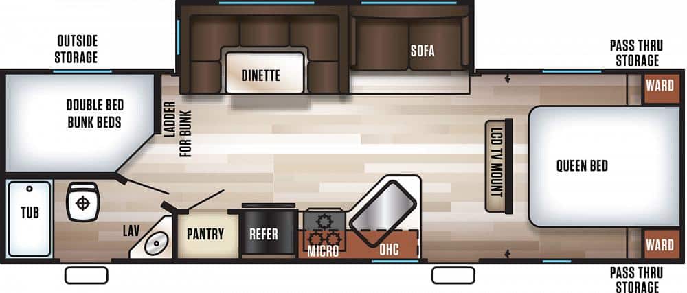  Forest River Cherokee 274DBH floor plan