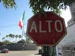 ALTO signs in Baja Mexico