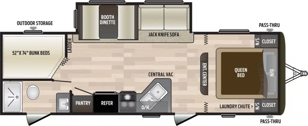  Keystone RV Hideout 272LHS Floor plan