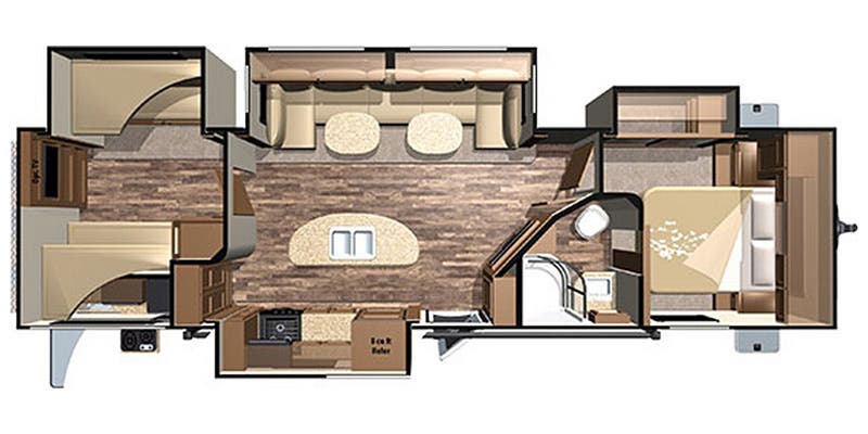 Open Range Roamer 310BHS Floorplan