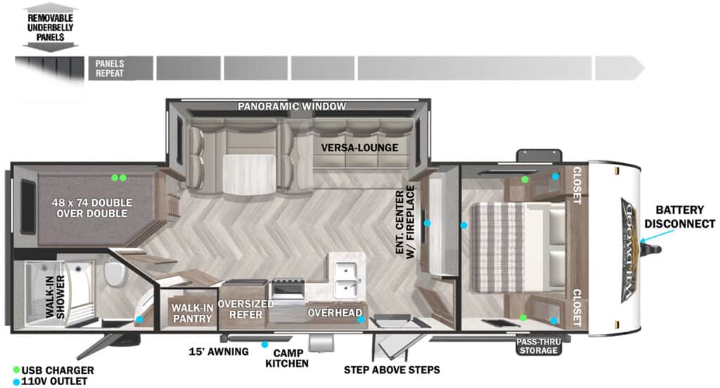 Wildwood X Lite 263BHXL Floorplan