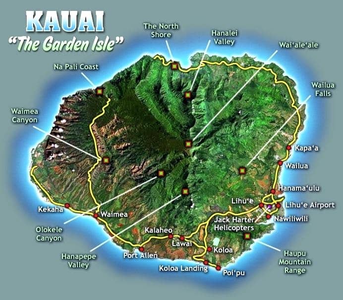 Kauai Island Map