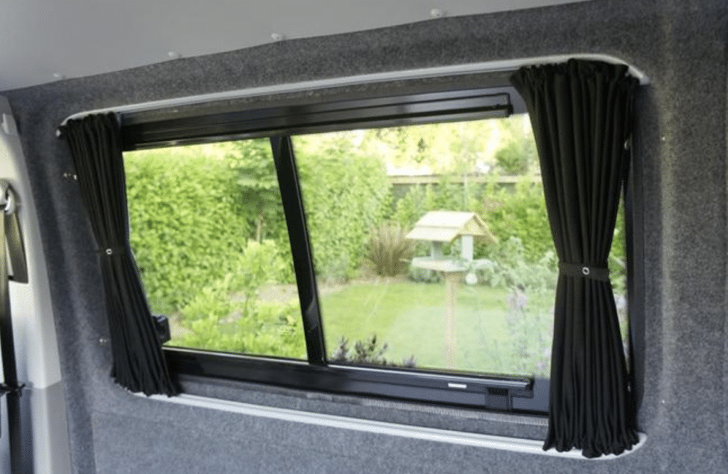 curtains in camper van