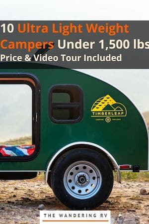 10 Ultra Light Weight Campers Under 1,500 lbs