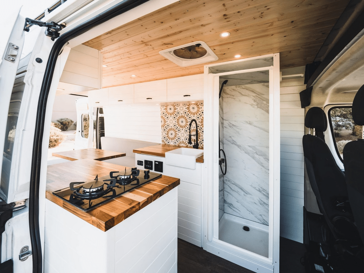 Interior van shower