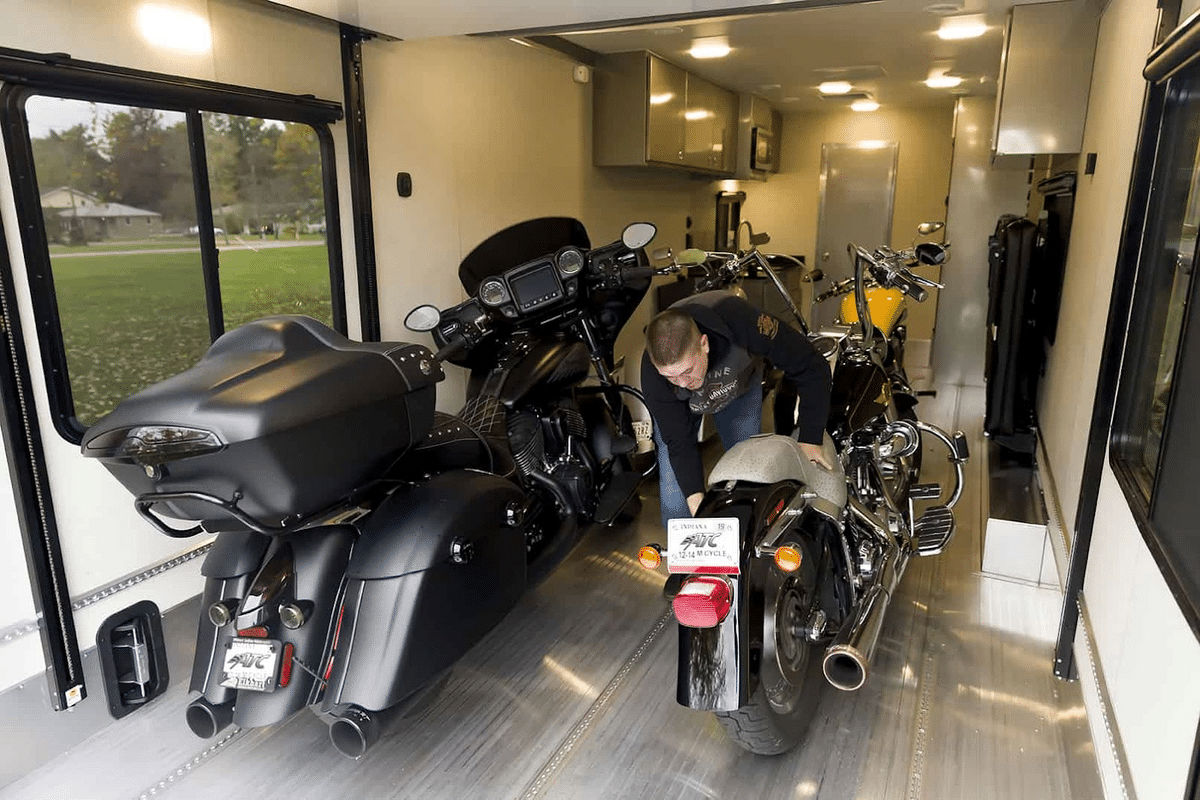 Motorcycles in Toy Hauler