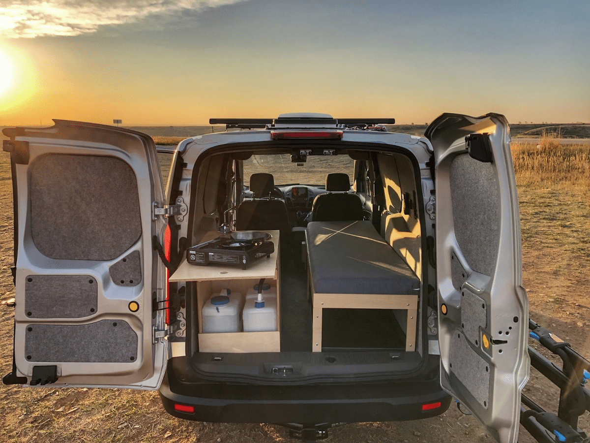 Overall living space in a camper van