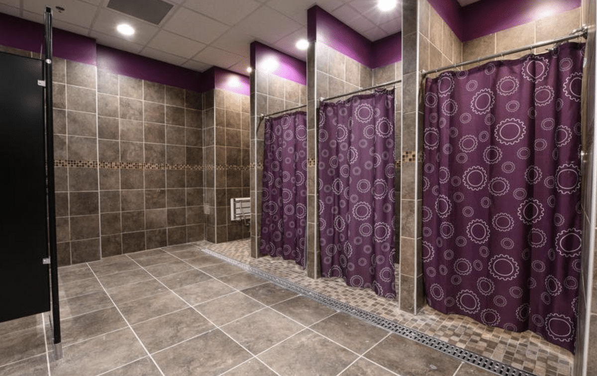 Planet fitness gym showers