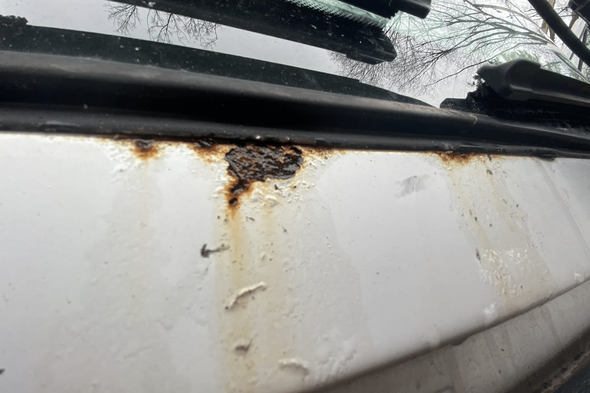 Rust on campervan