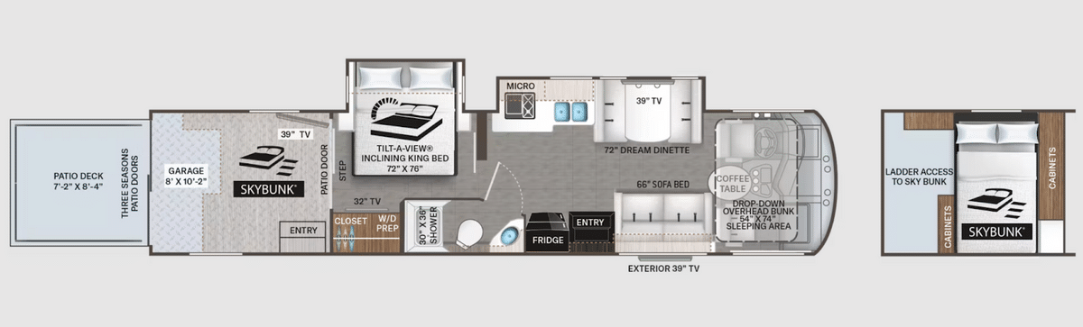 Thor motor coach 38kb class a toy hauler floor plan