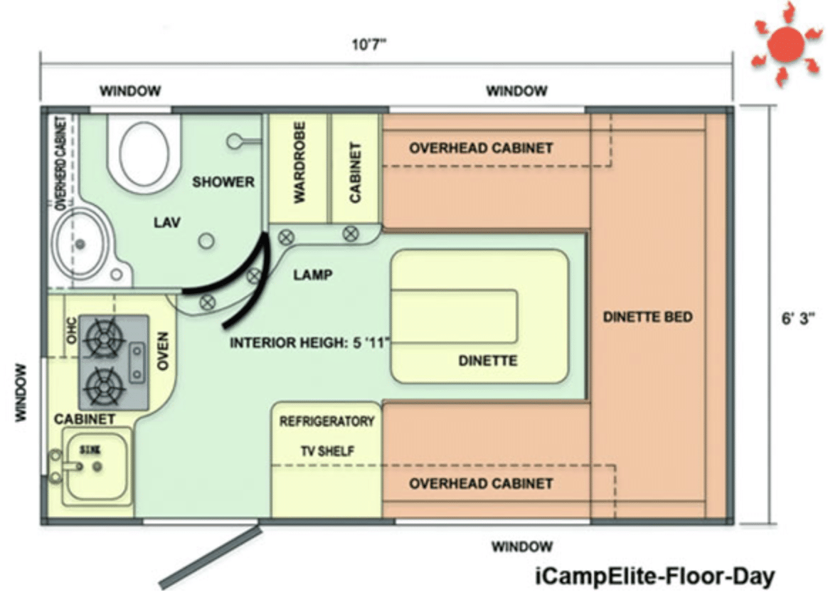 Icamp elite interior