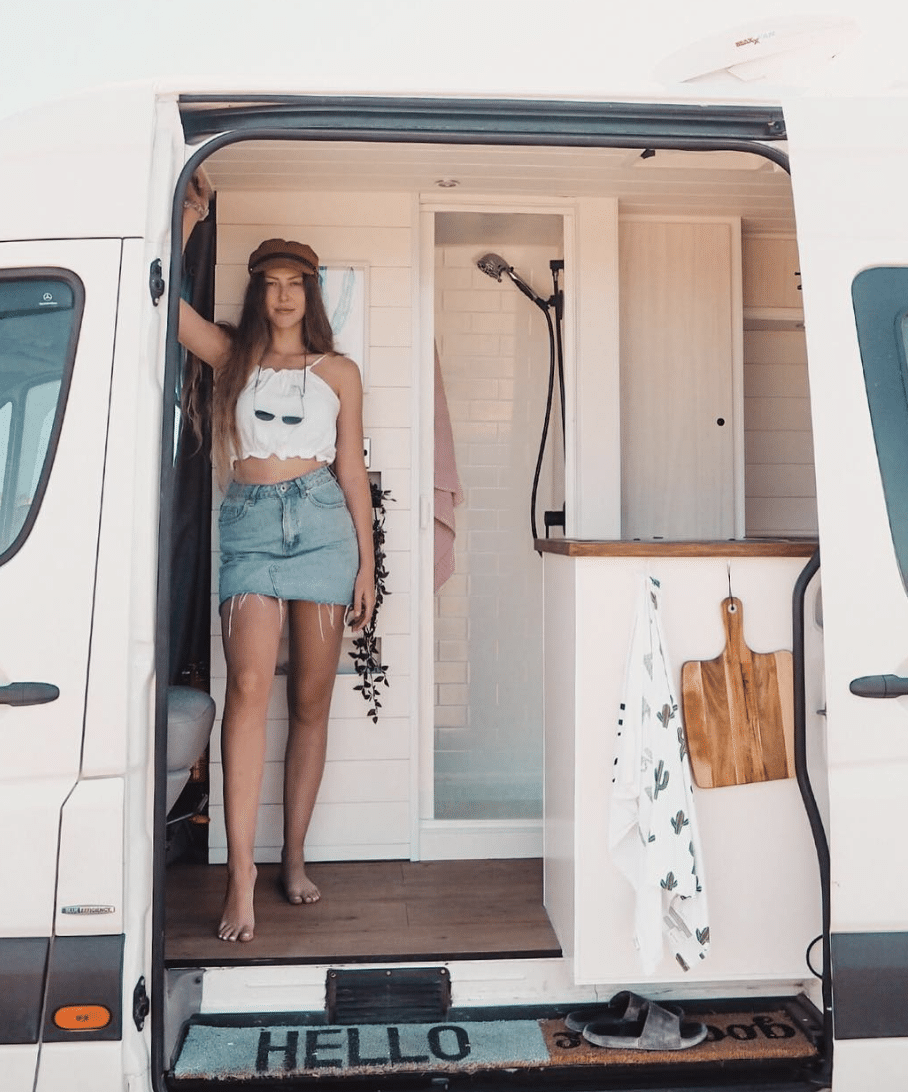 Build interior van shower