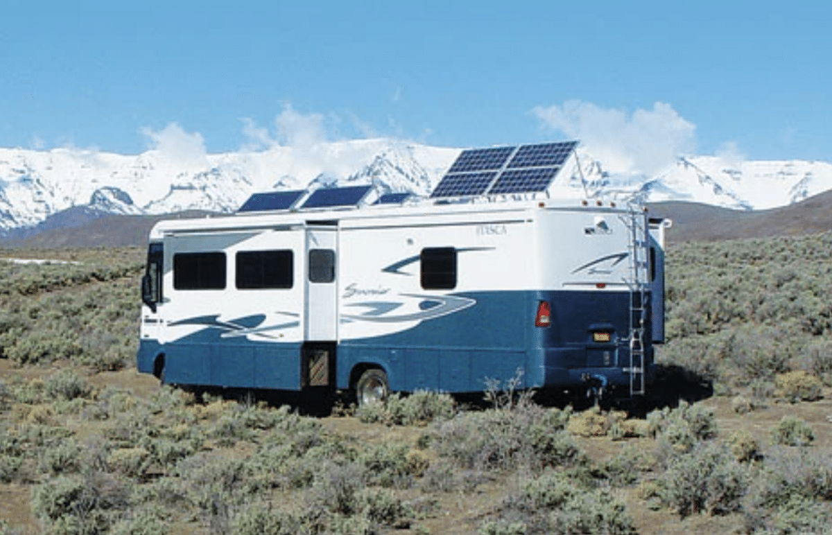 Rv with solar panel