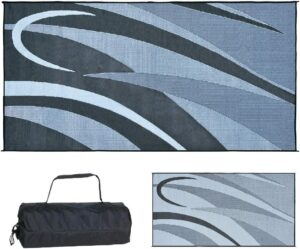 stylish camping rv reversible graphic patio mat